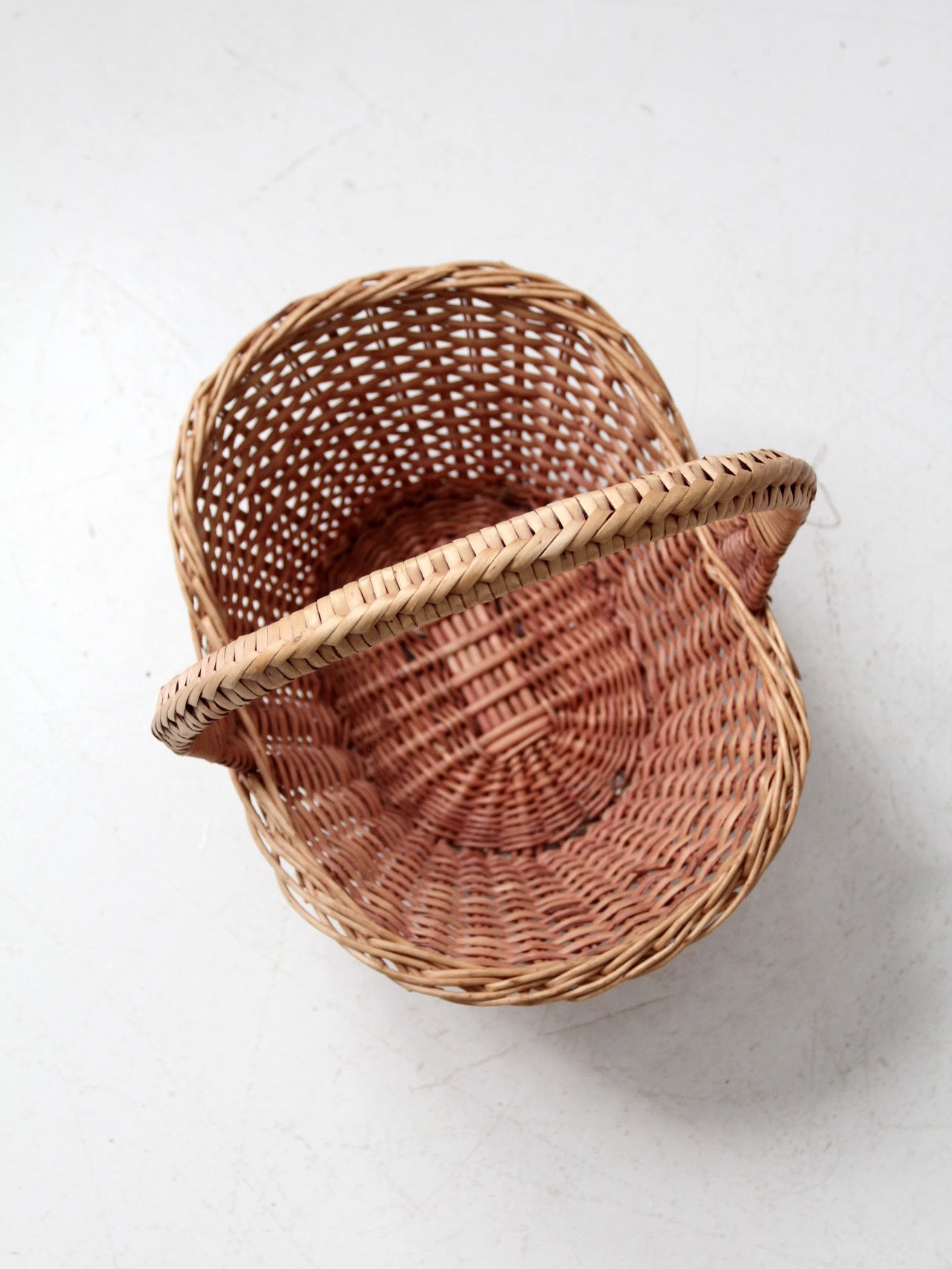 vintage wicker gathering basket
