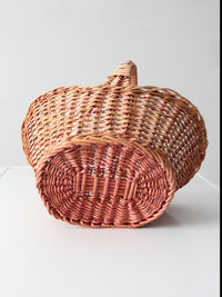 vintage wicker gathering basket