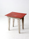 vintage rustic painted side table