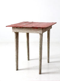 vintage rustic painted side table