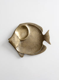 mid-century brass fish tray