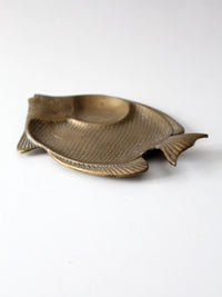 mid-century brass fish tray