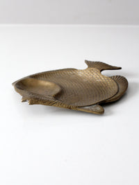 mid-century brass fish tray