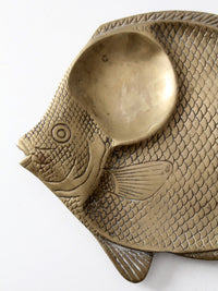 mid-century brass fish tray