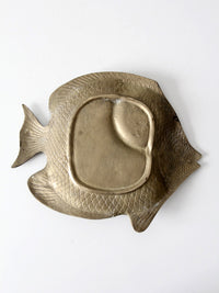 mid-century brass fish tray