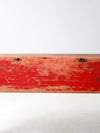 antique red painted farmhouse bench