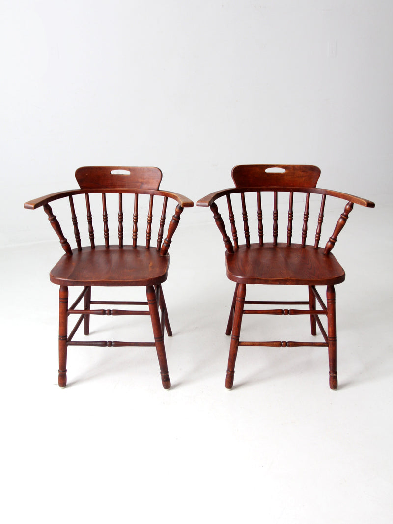 vintage captian's chairs pair