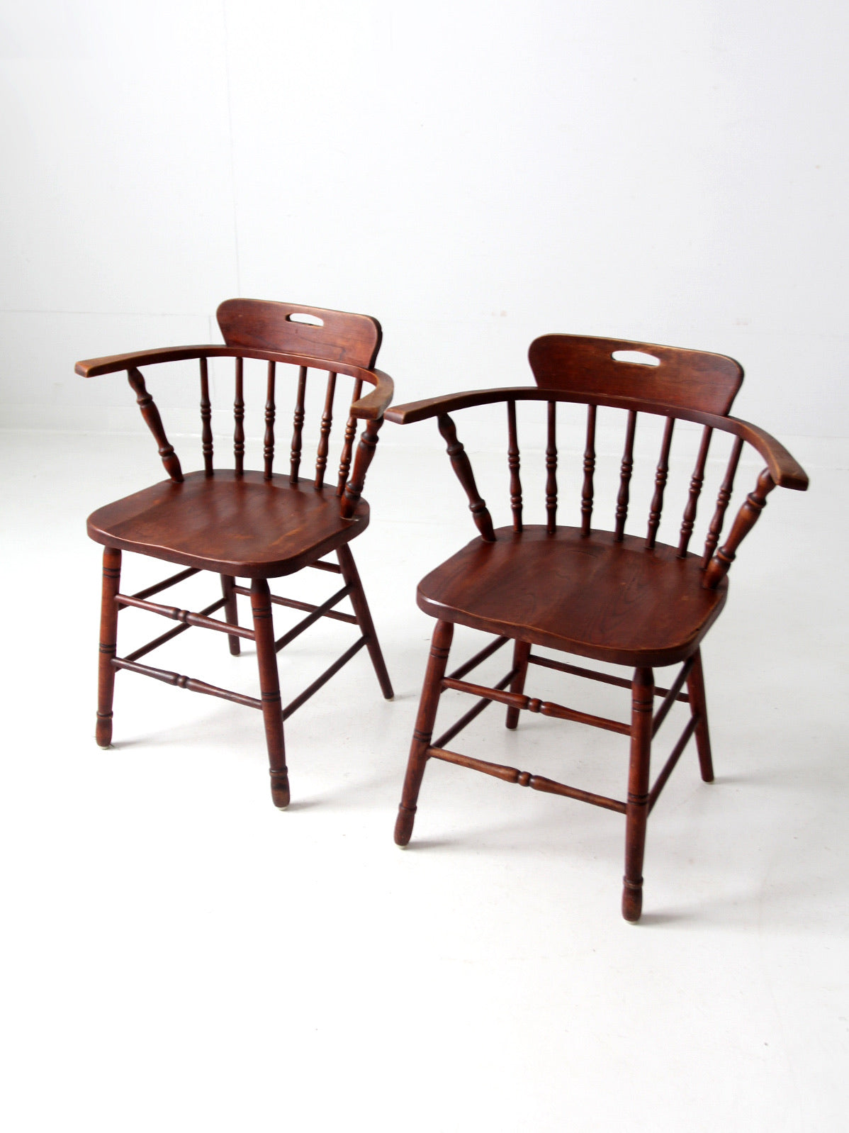 vintage captian's chairs pair