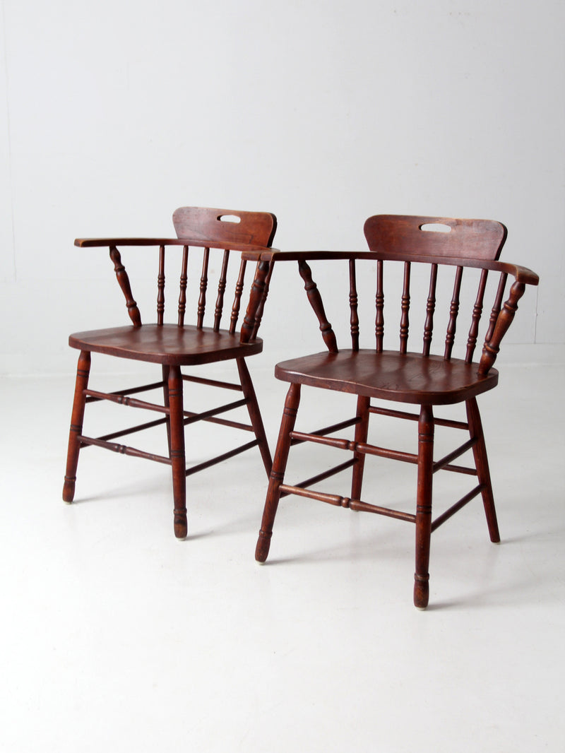 vintage captian's chairs pair