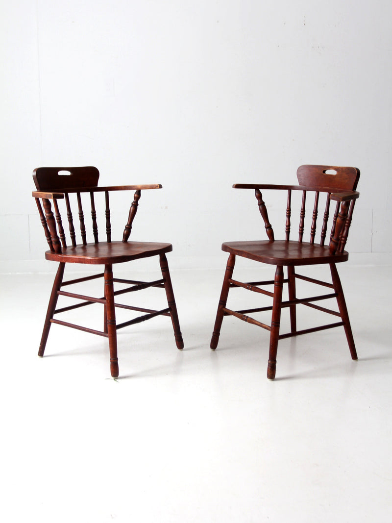 vintage captian's chairs pair