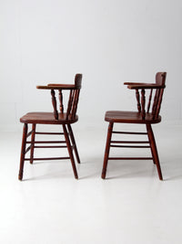 vintage captian's chairs pair