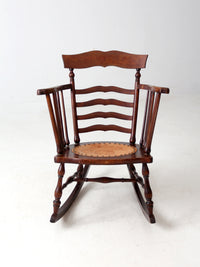 antique ladder back rocking chair