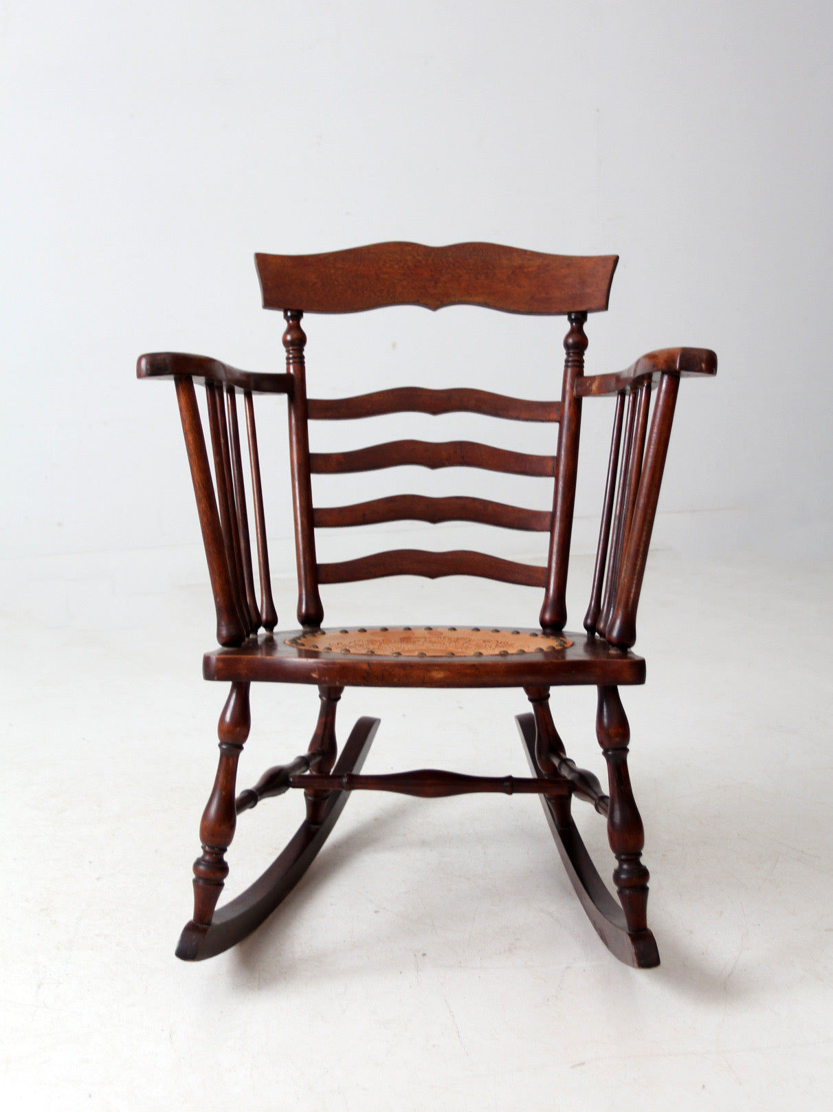 antique ladder back rocking chair
