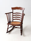 antique ladder back rocking chair