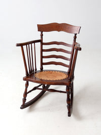 antique ladder back rocking chair