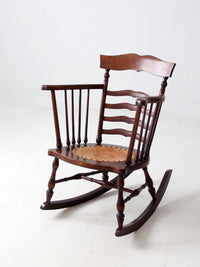 antique ladder back rocking chair