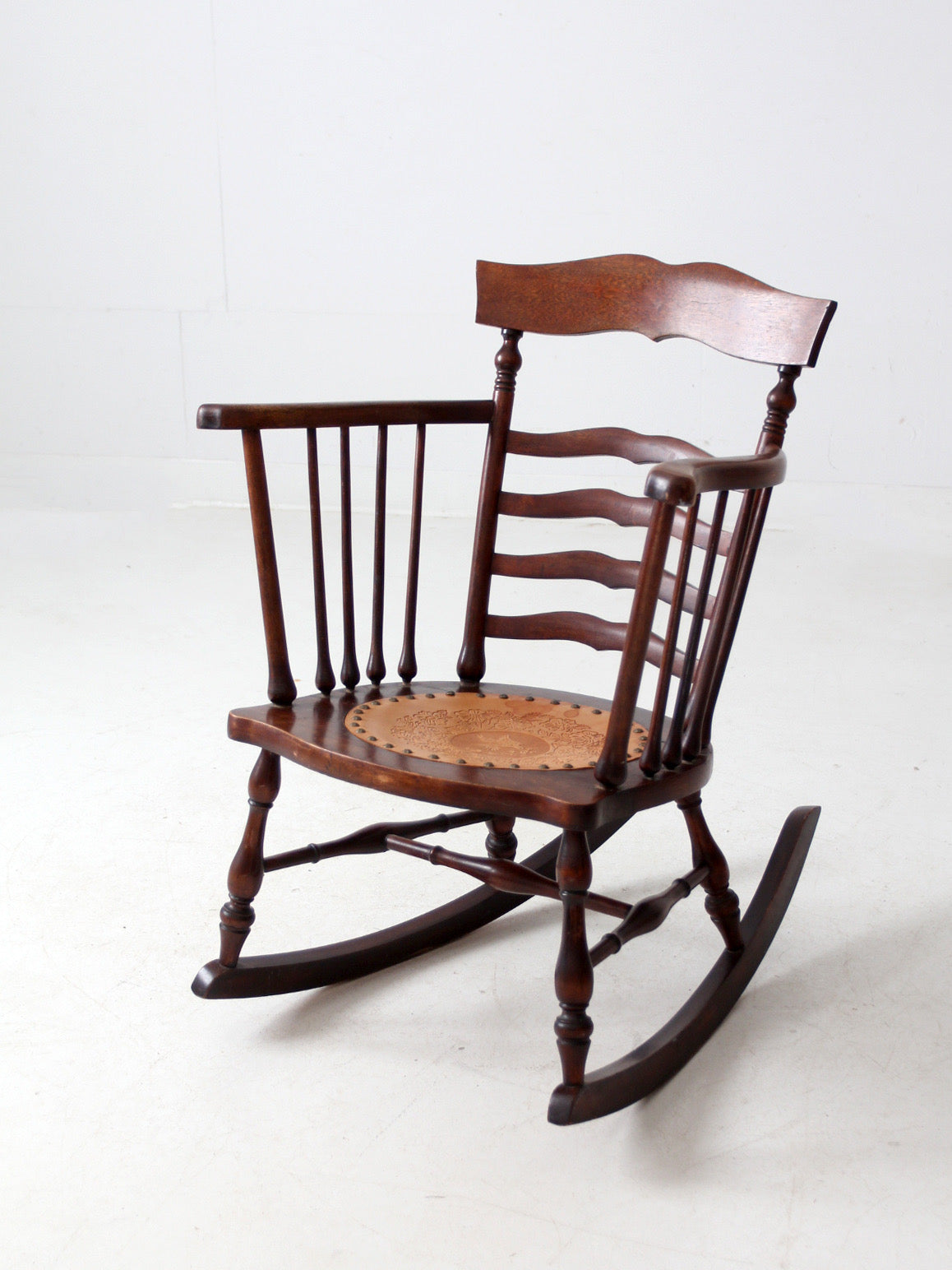 antique ladder back rocking chair
