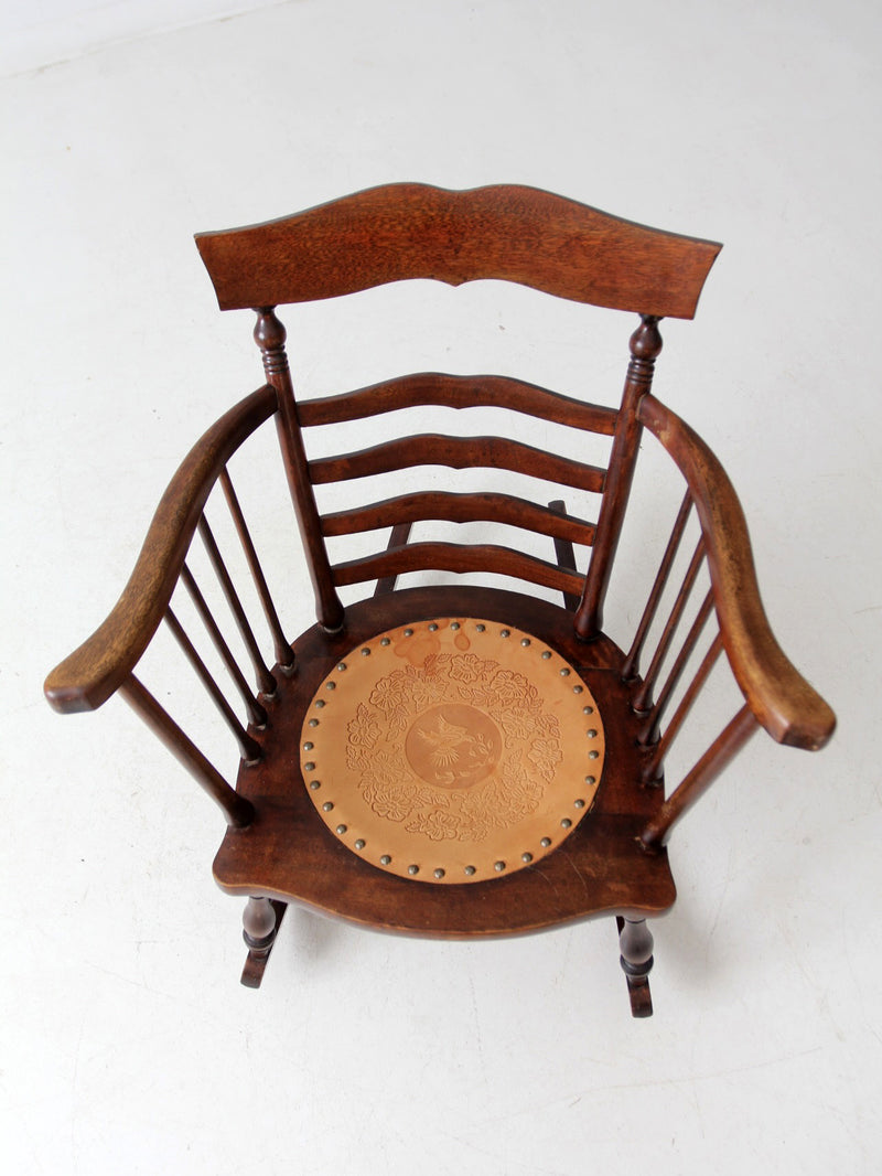 antique ladder back rocking chair