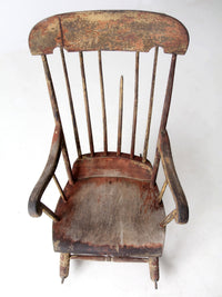 antique American Windsor rocking chair
