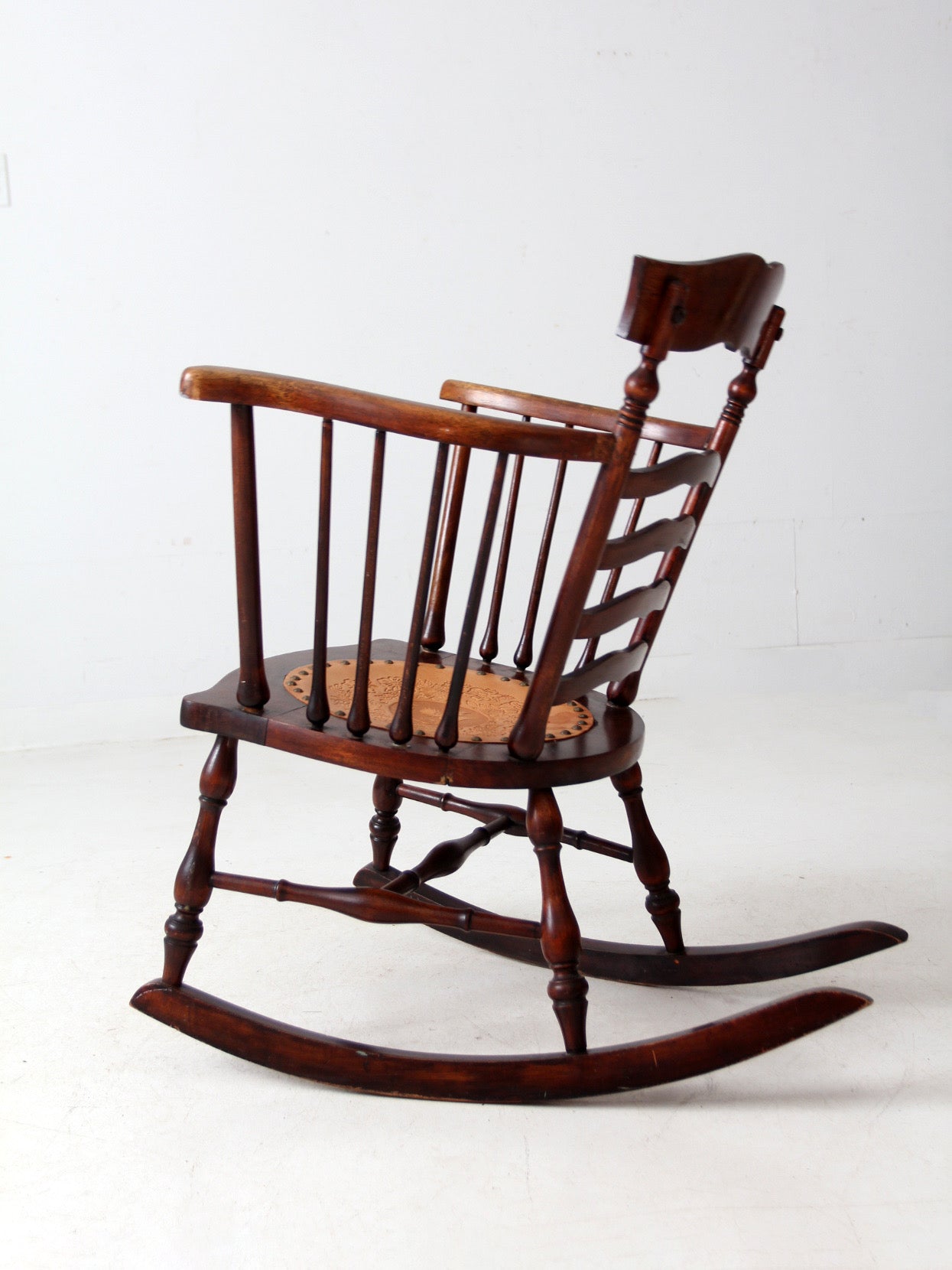 antique ladder back rocking chair
