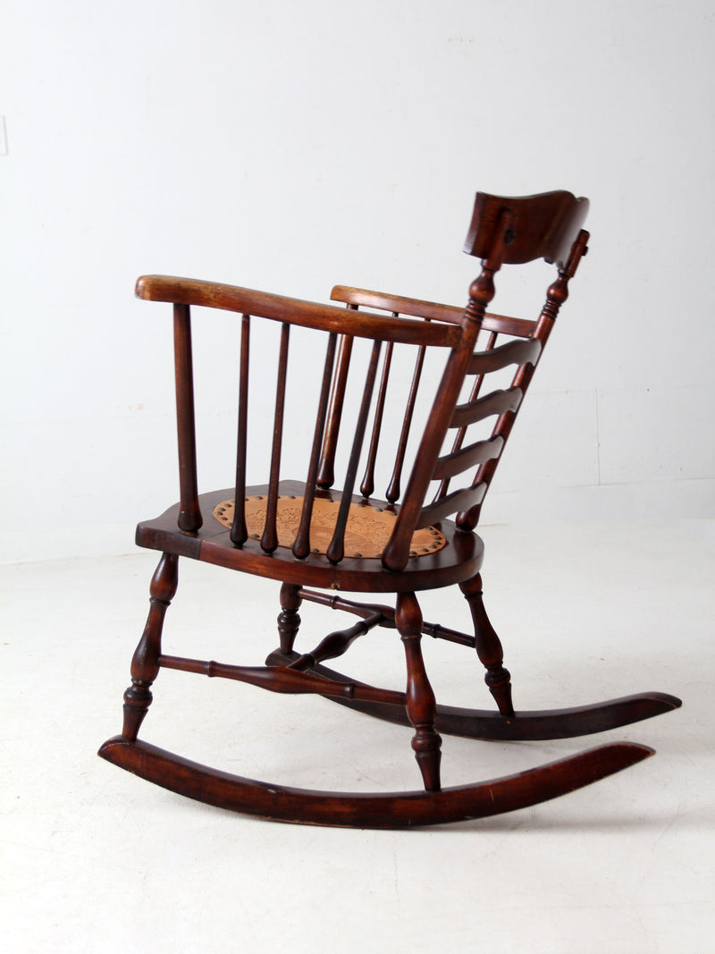 antique ladder back rocking chair