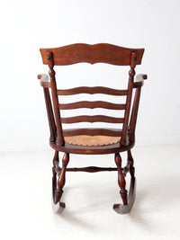 antique ladder back rocking chair