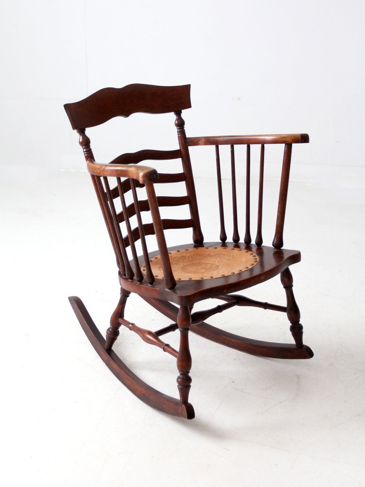antique ladder back rocking chair