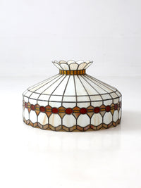 vintage Tiffany-style stained glass hanging light shade