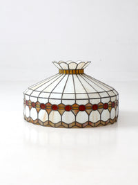 vintage Tiffany-style stained glass hanging light shade