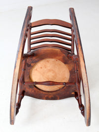 antique ladder back rocking chair