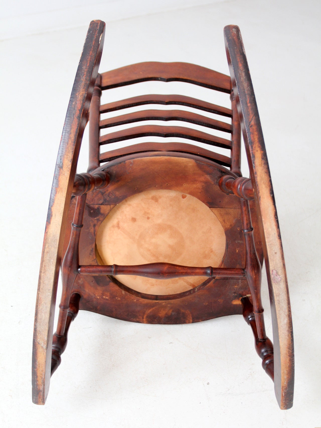 antique ladder back rocking chair