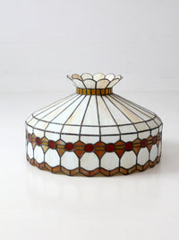 vintage Tiffany-style stained glass hanging light shade