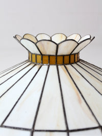 vintage Tiffany-style stained glass hanging light shade