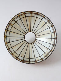 vintage Tiffany-style stained glass hanging light shade