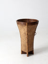Vintage Handwoven Rattan Basket