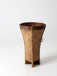 Vintage Handwoven Rattan Basket