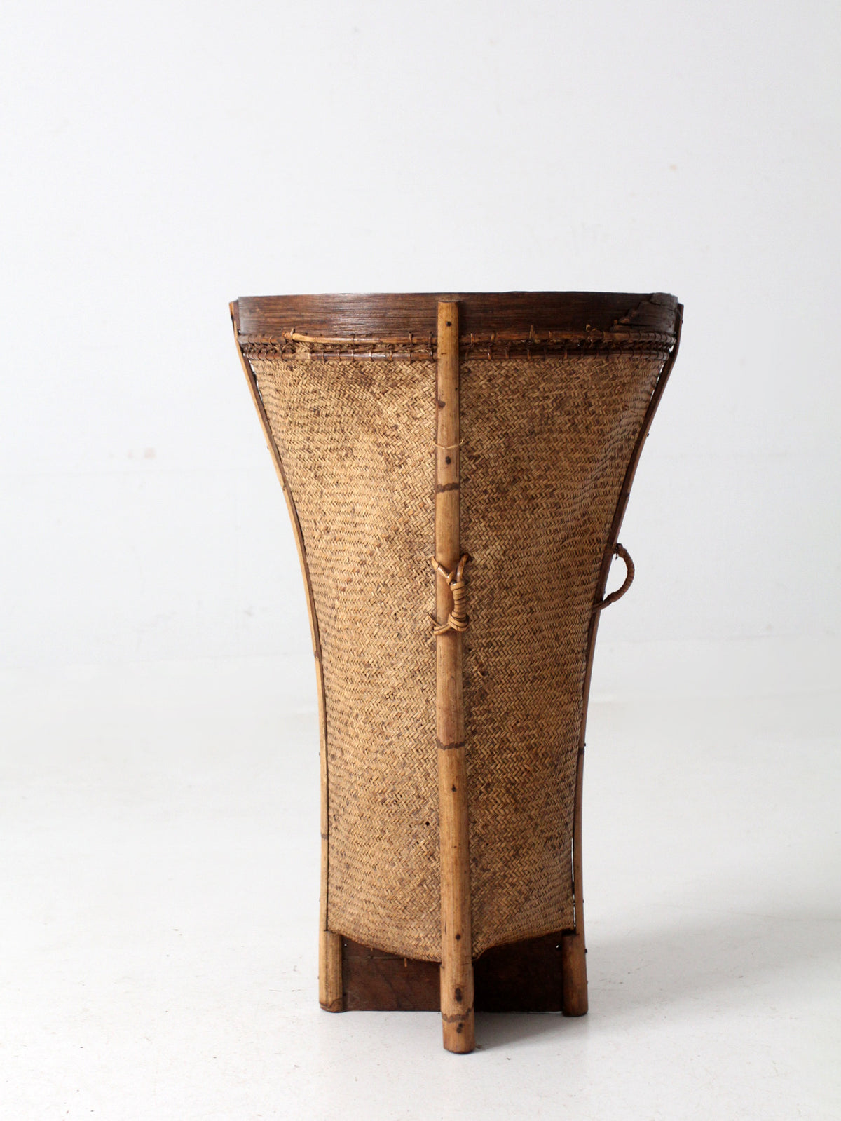 Vintage Handwoven Rattan Basket
