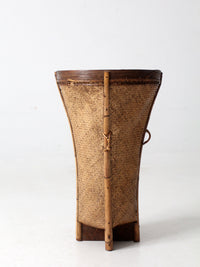 Vintage Handwoven Rattan Basket
