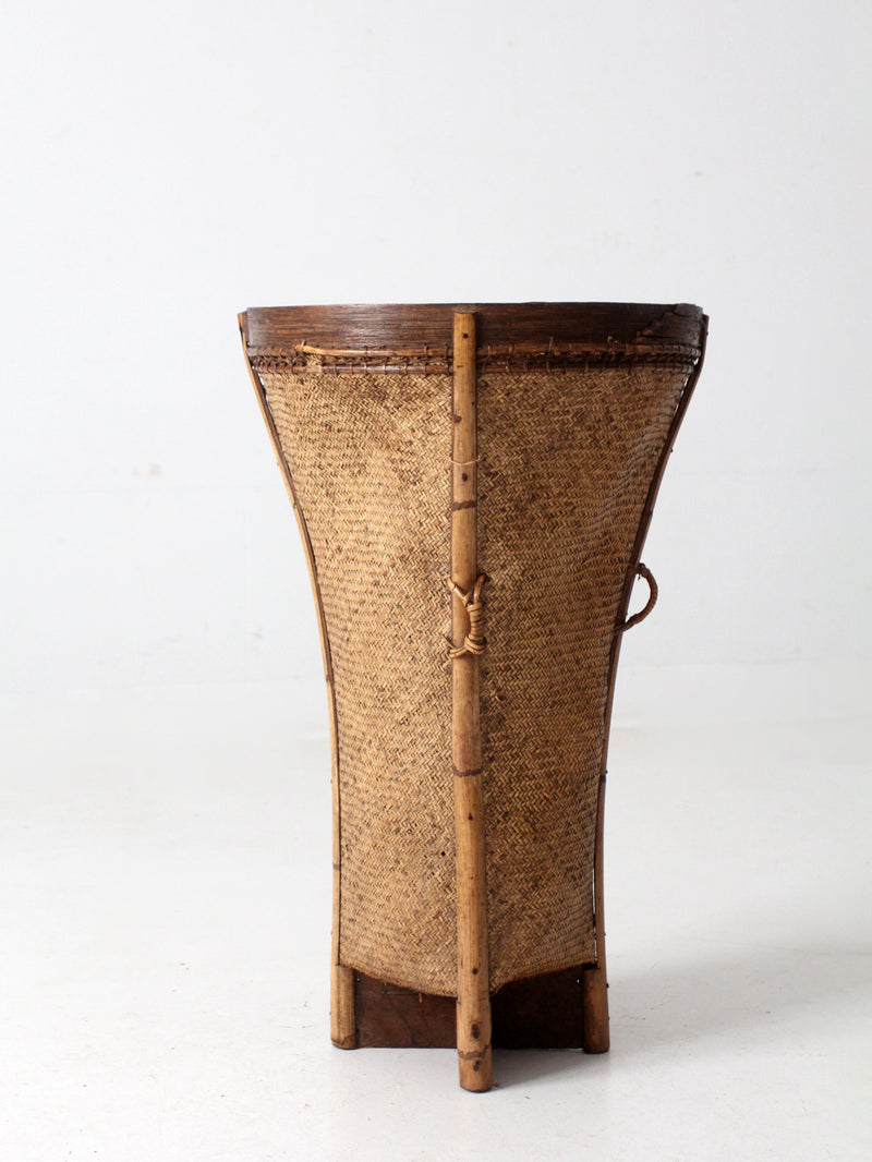 Vintage Handwoven Rattan Basket