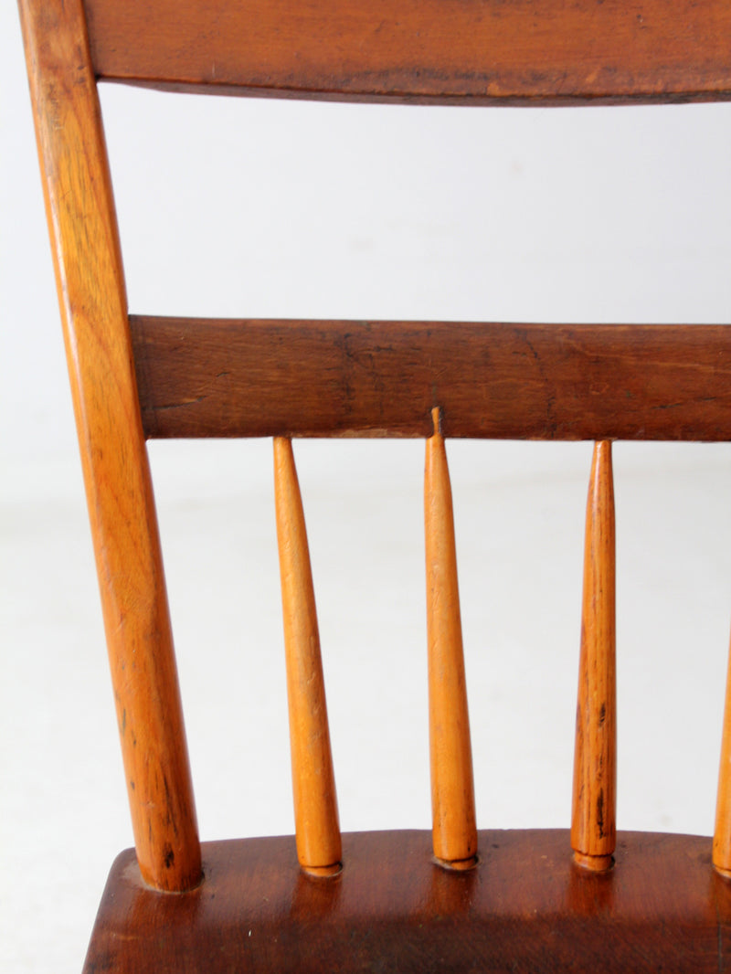 antique plank seat chair