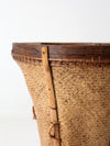 Vintage Handwoven Rattan Basket