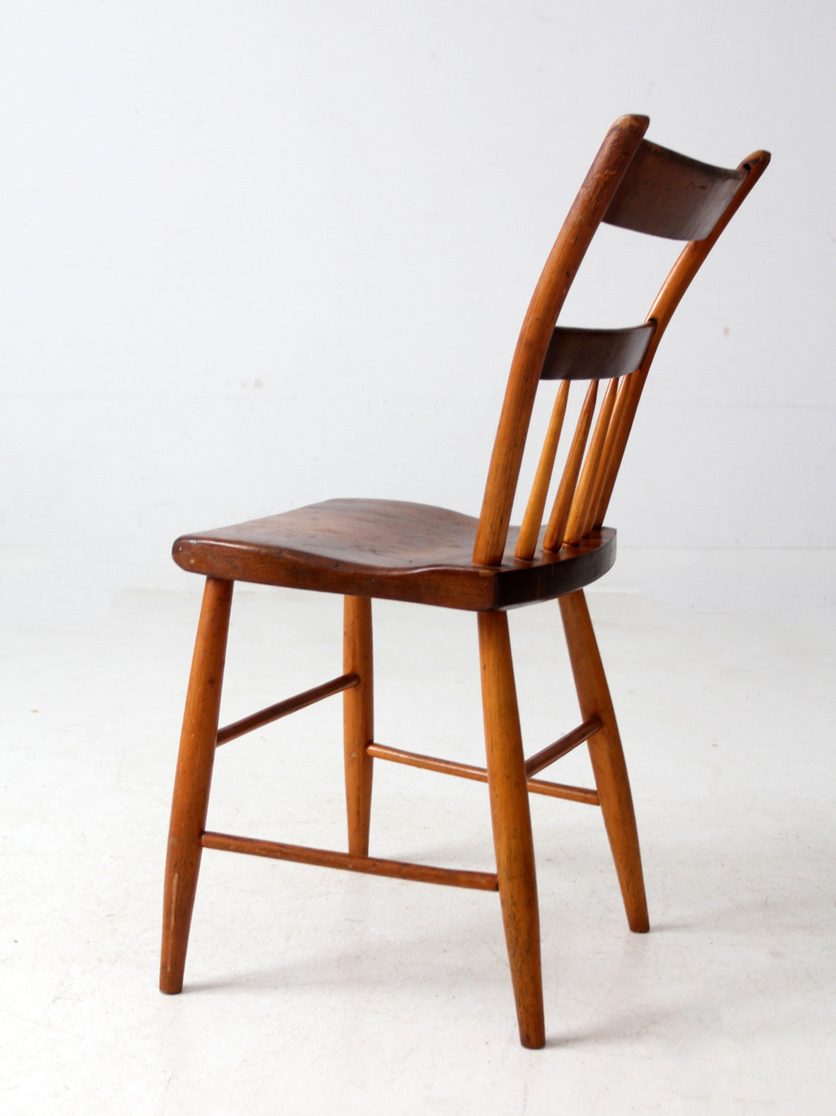 antique plank seat chair