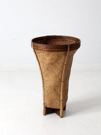 Vintage Handwoven Rattan Basket