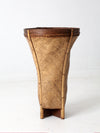Vintage Handwoven Rattan Basket
