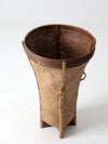 Vintage Handwoven Rattan Basket