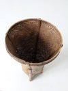Vintage Handwoven Rattan Basket