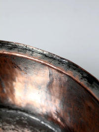 set of 3 antique hand-hammered copper bowls