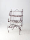 mid-century collapsible wire shelf rack