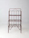 mid-century collapsible wire shelf rack