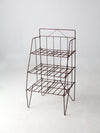 mid-century collapsible wire shelf rack